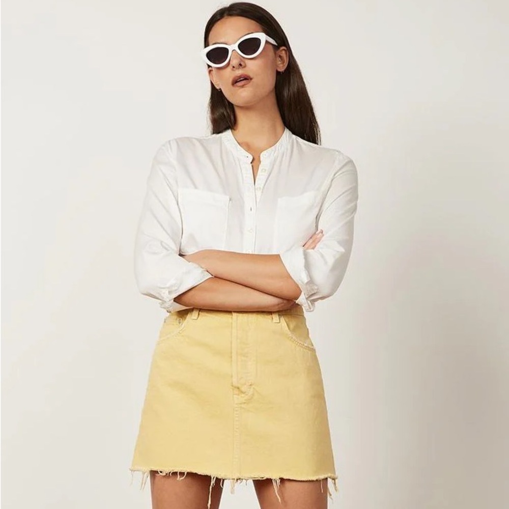 Boyish The Corey Debim Mini Skirt In Honey Pot